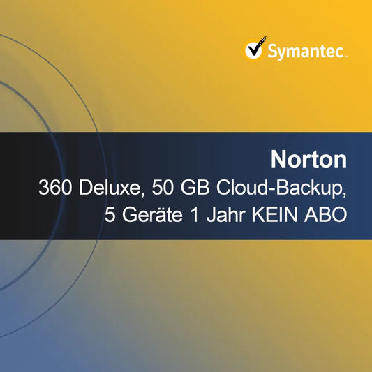 Norton 360 Deluxe, 50 GB Cloud-Backup, 5 Geräte 1 Jahr KEIN ABO