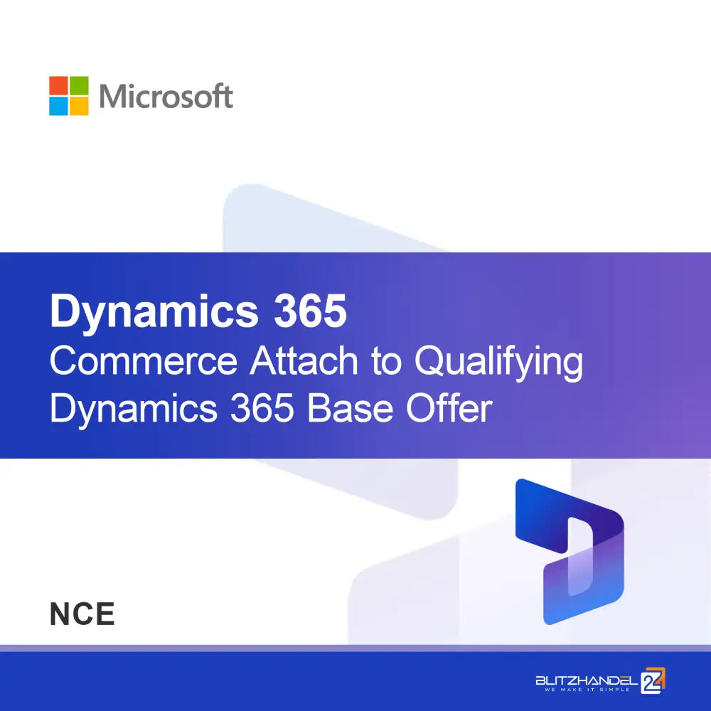 Dynamics 365 Commerce csatolása jogosult Dynamics 365 alapajánlathoz (NCE)