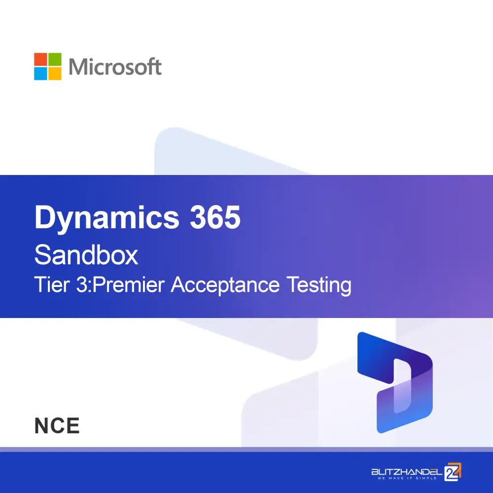 Dynamics 365 Operations - Sandbox 3. szint: Premier Átviteli Tesztelés